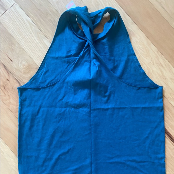 Victoria Secret Pink Sport Twist Back Tank Size Medium New WOMEN'S Teal - Picture 5 of 5